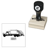 ごみトラック漫画イラストレーション ラバースタンプ (押印)