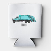 ごみトラック漫画イラストレーション 缶クーラー (正面)