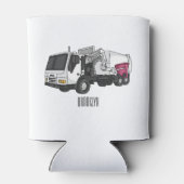 ごみトラック漫画イラストレーション 缶クーラー (裏面)