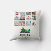 ごみトラック男の赤ちゃん1年写真のリサイクル クッション (裏面)