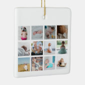 ごみトラック男の赤ちゃん1年写真のリサイクル セラミックオーナメント (右)