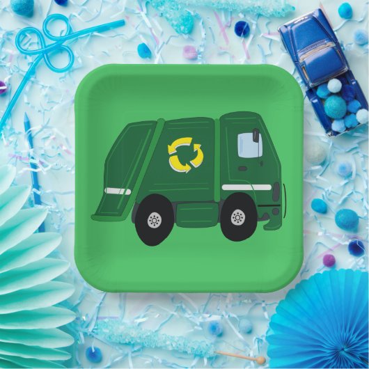 ごみトラック誕生日パーティー紙プレート ペーパープレート (パーティー)