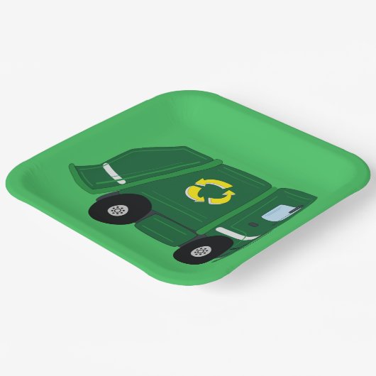 ごみトラック誕生日パーティー紙プレート ペーパープレート (傾斜あり)