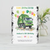 ごみトラック誕生日パーティー 招待状 (スタンド正面)