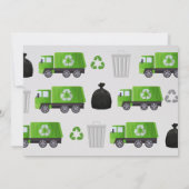 ごみトラック誕生日写真の誕生日パーティー 招待状 (裏面)