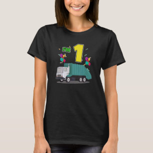 ごみトラック誕生日恐竜のダストカー私は1つ Tシャツ