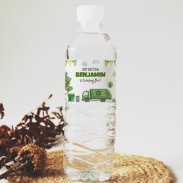 ごみトラック誕生日水ボトルラベル ペットボトルラベル