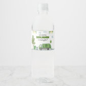 ごみトラック誕生日水ボトルラベル ペットボトルラベル (正面)