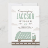 ごみトラック誕生日 招待状 (正面)