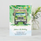 ごみトラック誕生日 招待状 (スタンド正面)