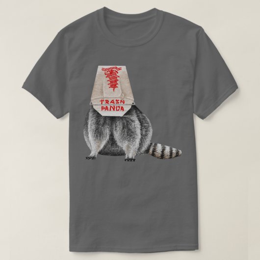 ごみパンダ Tシャツ (デザイン正面)