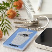 ごみパーソナライズされた箱の中のアライグマ キーホルダー (正面右)