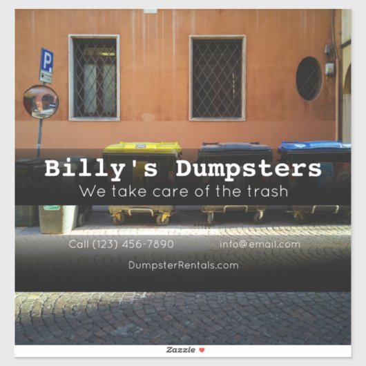 ごみレンタル会社の車両広告事業 シール (シート)