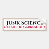 ごみ出しバンパーステッカーの中のジャンクサイエンスのごみ バンパーステッカー (正面)