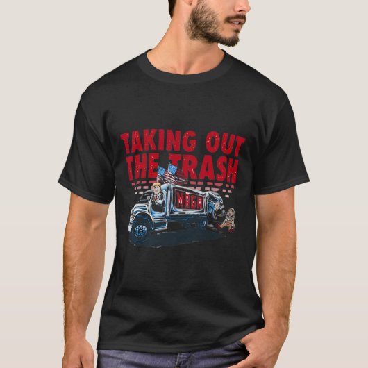 ごみ切り札を取り出す切りおもしろい札 Tシャツ (正面)