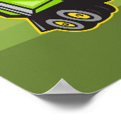 ごみ収集ごみゴミのトラックの漫画 ポスター (角)