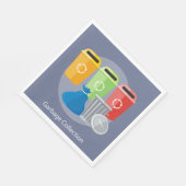 ごみ収集リサイクル スタンダードランチョンナプキン (角)