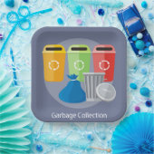 ごみ収集リサイクル ペーパープレート (パーティー)