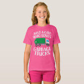 ごみ収集車が好きな女の子 Tシャツ (正面フル)