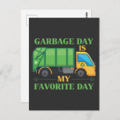 ごみ収集車のおもちゃ 子供用 ごみトラック リサイクル ポストカード (正面/裏面)