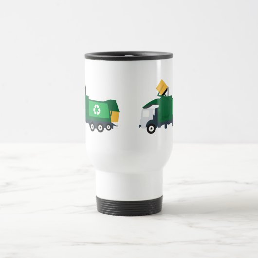 ごみ収集車のリサイクル トラベルマグ (中央)