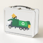 ごみ収集車のリサイクル メタルランチボックス (正面)
