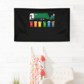 ごみ収集車のリサイクル 横断幕 (インサイチュ)