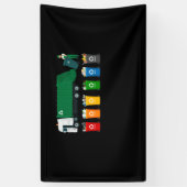 ごみ収集車のリサイクル 横断幕 (縦)