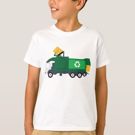 ごみ収集車のリサイクル Tシャツ (正面)