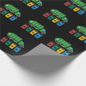 ごみ収集車の子どもたちがトラックをリサイクル ラッピングペーパー (角)