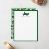 ごみ収集車の子供のリサイクル ノートカード (正面/裏面インサイチュ)