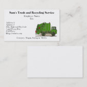 ごみ収集車の緑の名刺 名刺 (正面/裏面)