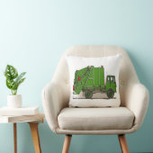 ごみ収集車の緑 クッション (椅子)