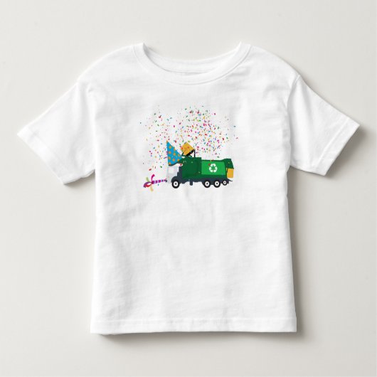 ごみ収集車パーティー トドラーTシャツ (正面)