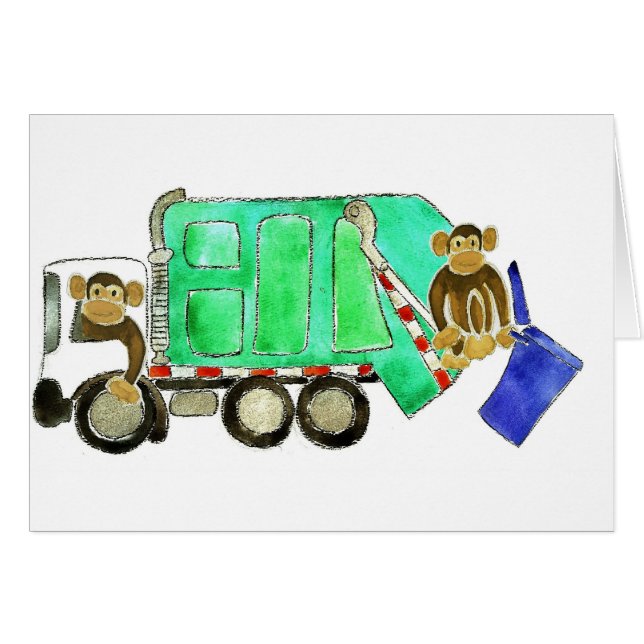 ごみ収集車猿 (正面横)