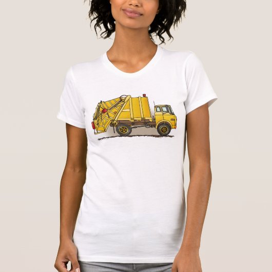 ごみ収集車2の建築の女の子のTシャツ Tシャツ (正面)