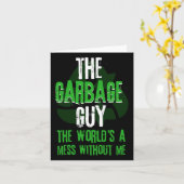 ごみ収集車 リサイクル 廃棄物 ゴミコレクター 地球の日 カード (黄色い花)