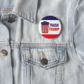 ごみ捨て場の赤、白、青のごみが政治的に使える 缶バッジ (インサイチュ)