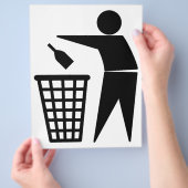 ごみ捨て遠くに(ボトル) チラシ (手)