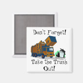 ごみ日のアラーム マグネット (正面/裏面)