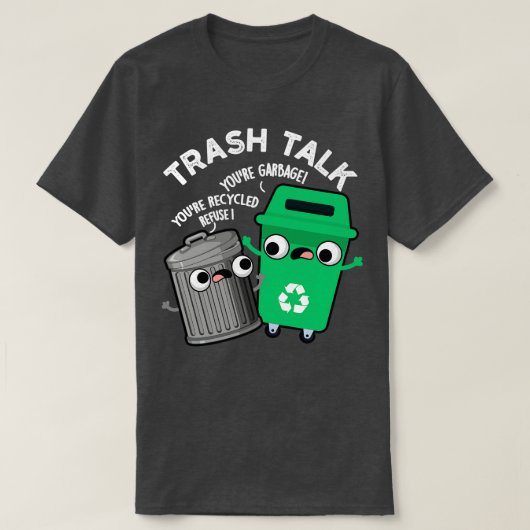 ごみ箱おもしろいのごみ箱パン Tシャツ (デザイン正面)