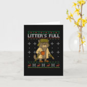 ごみ箱がいっぱいユーモアパロディ衣装皮肉なクリスマス カード (黄色い花)