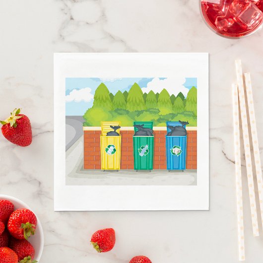 ごみ箱ごみナプキンのリサイクル スタンダードランチョンナプキン