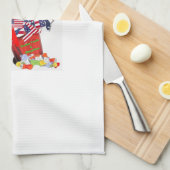 ごみ箱とリサイクルを切り詰める キッチンタオル (四つ折り)