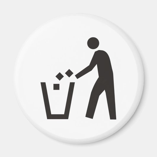 ごみ箱のサイン マグネット (正面)