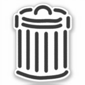 ごみ箱のシンボル シール (正面)