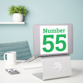 ごみ箱のビン番号（最大2桁） シール (デスク上のノートパソコン)
