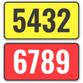 ごみ箱のリサイクル – カスタム通り番号住所 シール