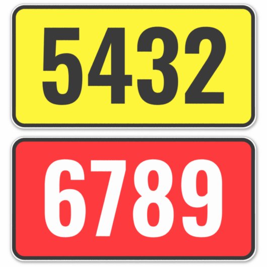 ごみ箱のリサイクル – カスタム通り番号住所 シール (正面)