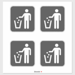 ごみ箱の屋内と屋外 シール